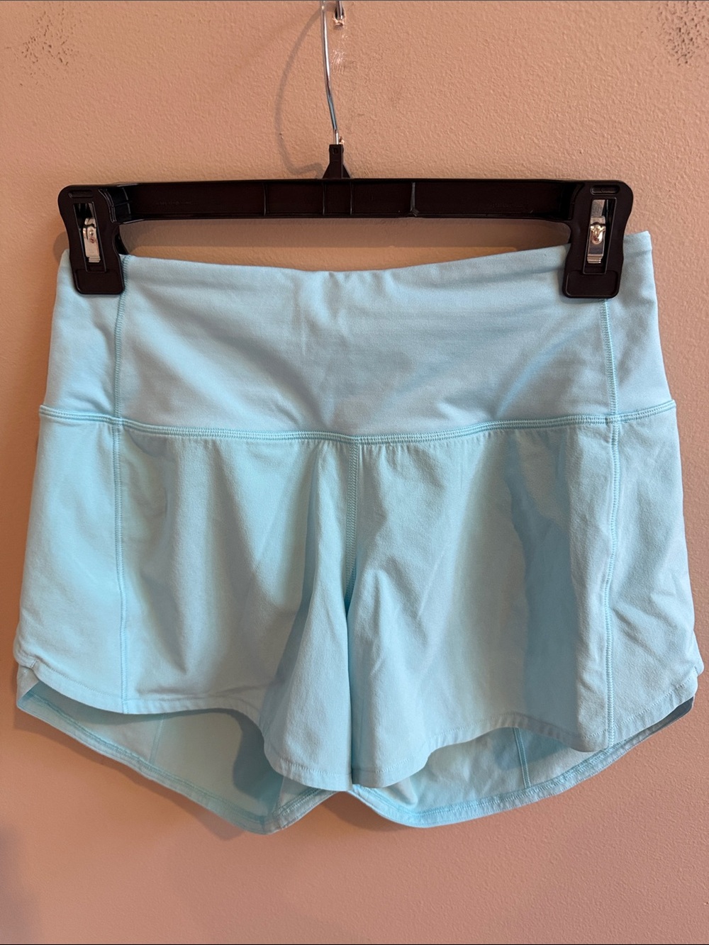 Lululemon Speed Up High-Rise Lined Shorts Cyan Blue 4” Inseam Size 4